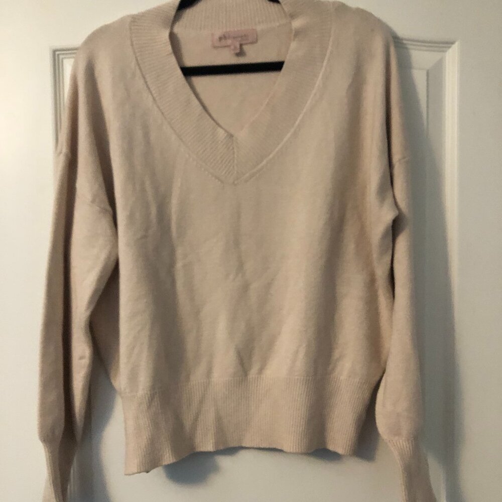 Philosophy Pale Pink V-Neck Sweater - Size XL